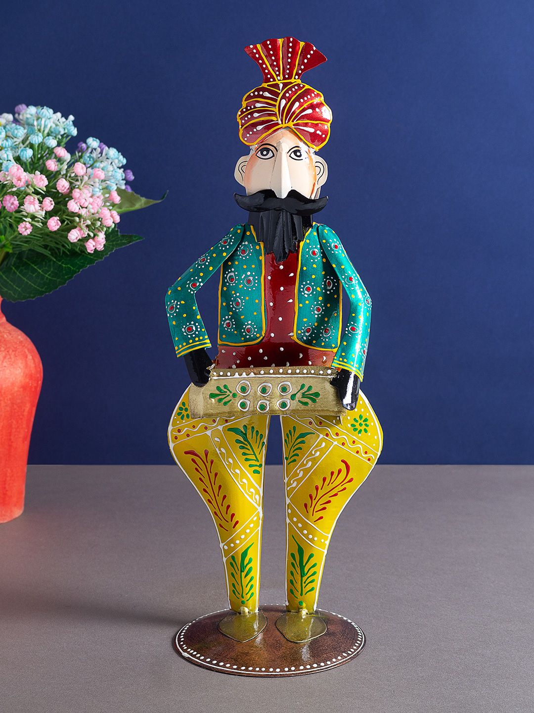 Golden Peacock Multi-Coloured Sardar Musicians Decorative Showpieces Price in India