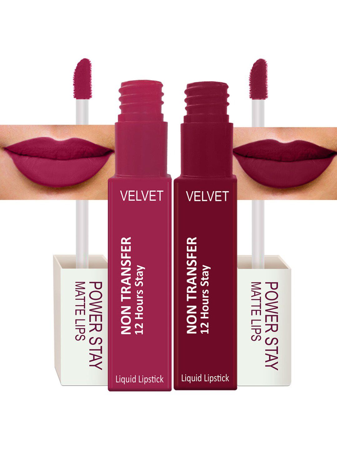 PERPAA Set Of 2 Waterproof Liquid Matte Power Stay Lipstick 100gm