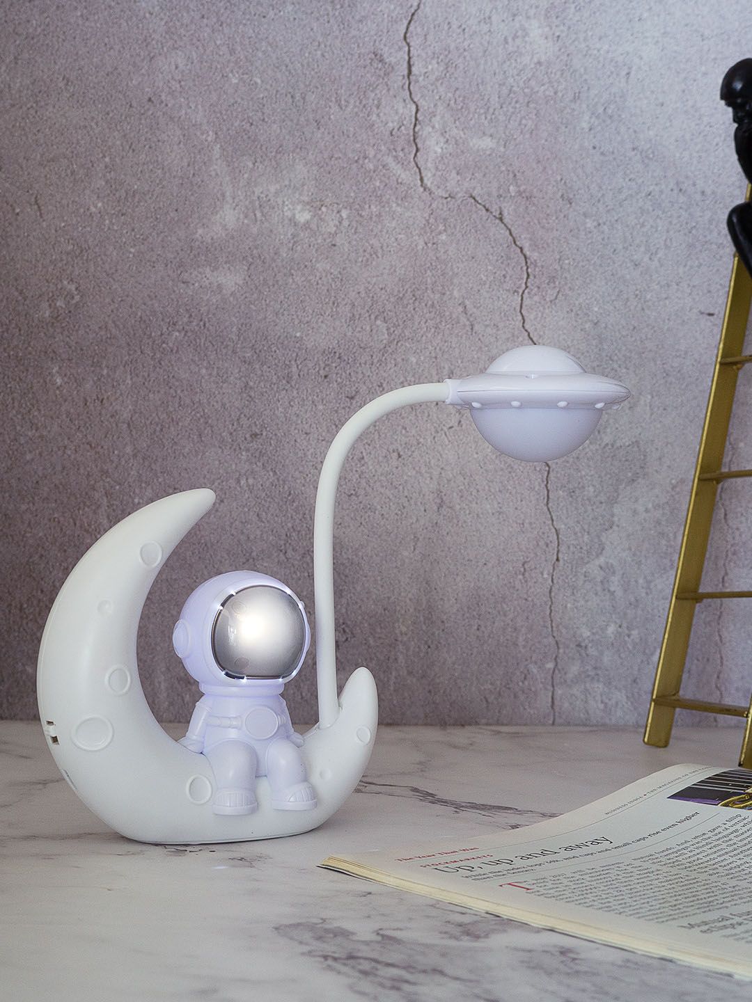 Golden Peacock White 360 Degree Rotating LED Astronaut Study Lamp Price in India