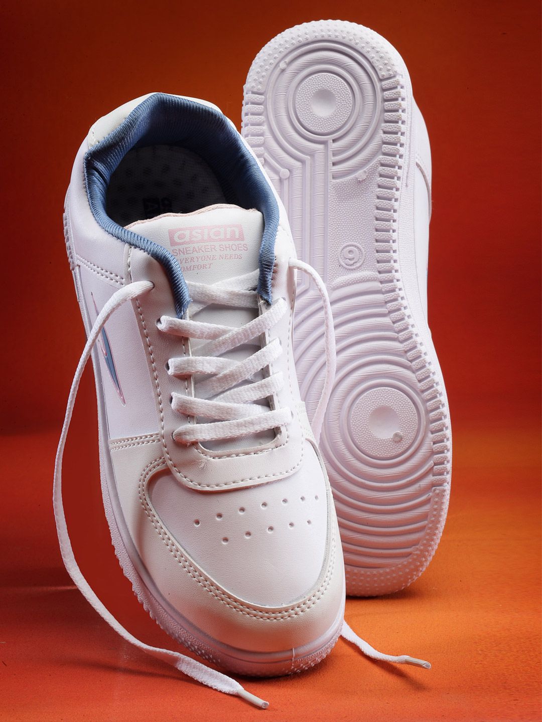 ASIAN Women White Lace-Up Color Change Sneakers Price in India