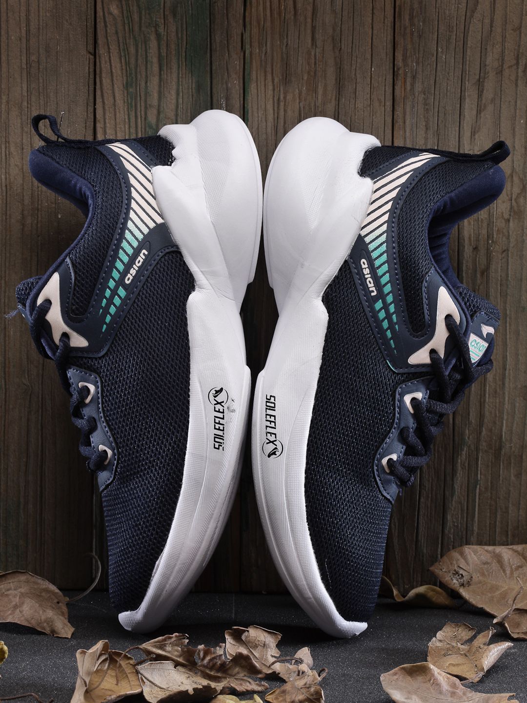 ASIAN Women Navy Blue Woven Design Sneakers Price in India