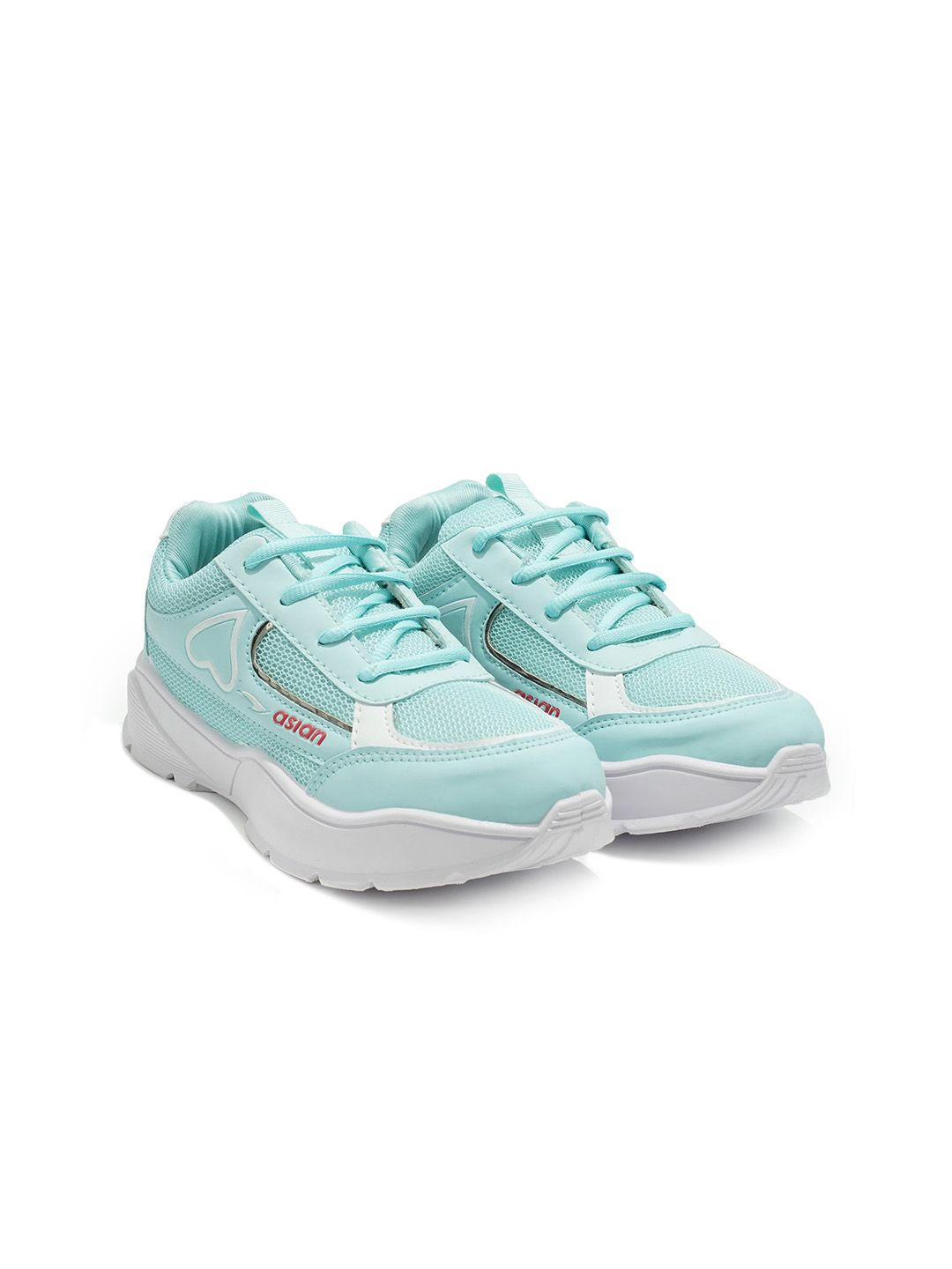 ASIAN Women Sea Green Textured Sneakers