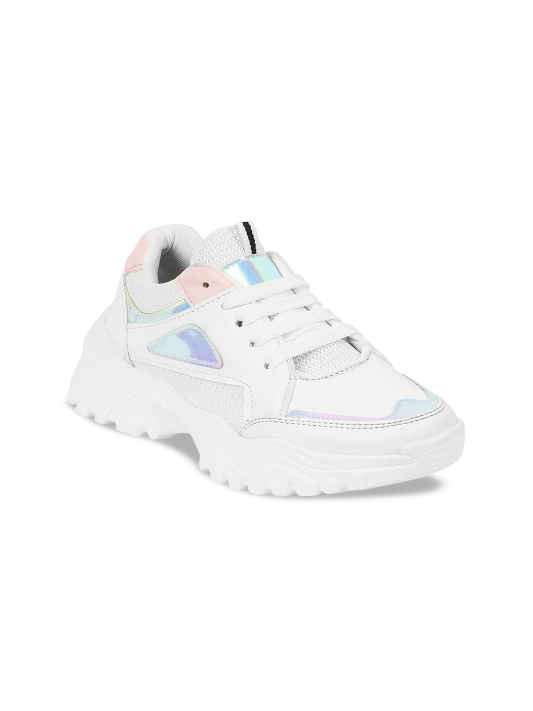 HASTEN Women White Solid Sneakers Price in India