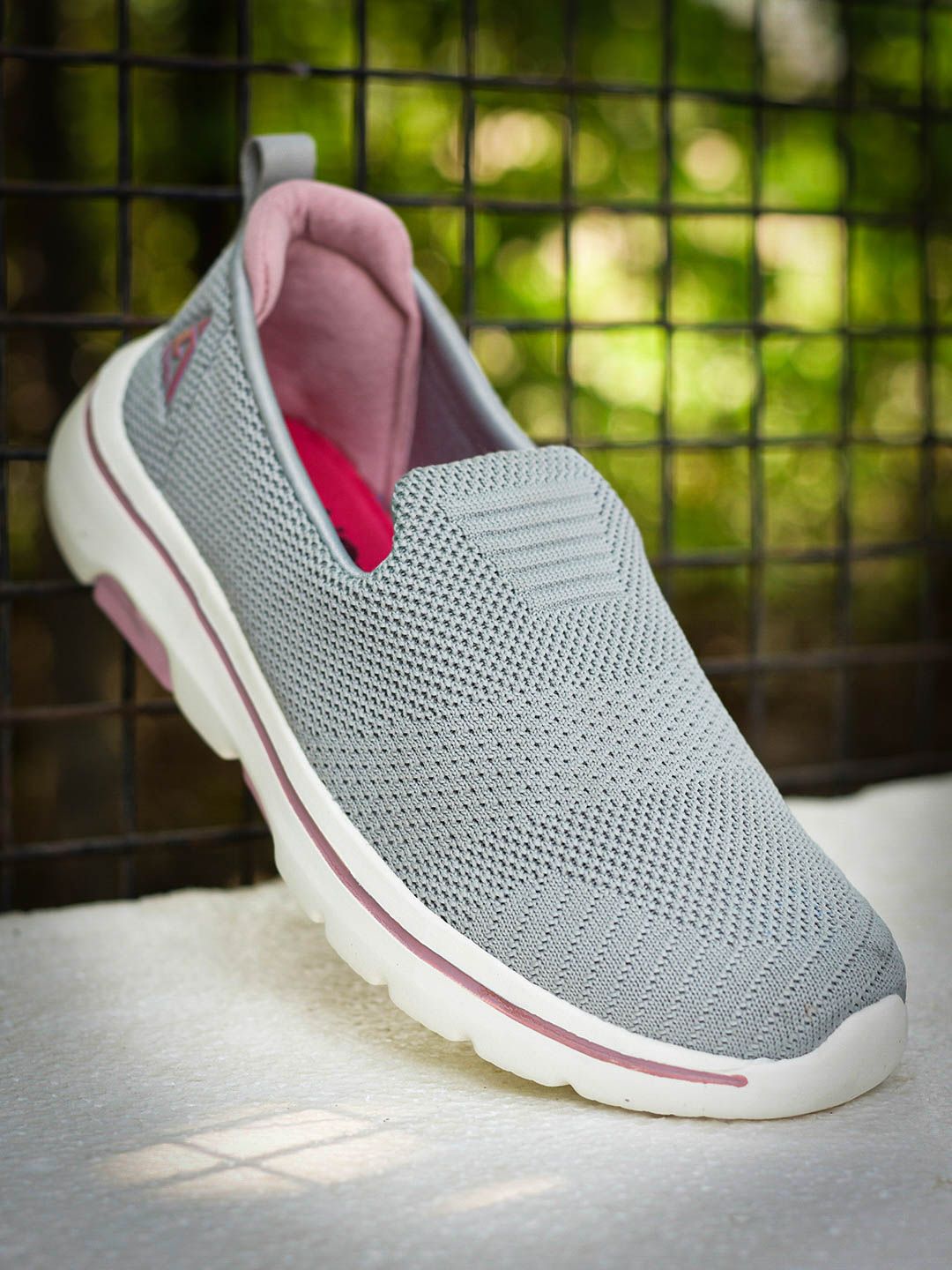 Action Women Grey Mesh Running Non-Marking Shoes Price in India