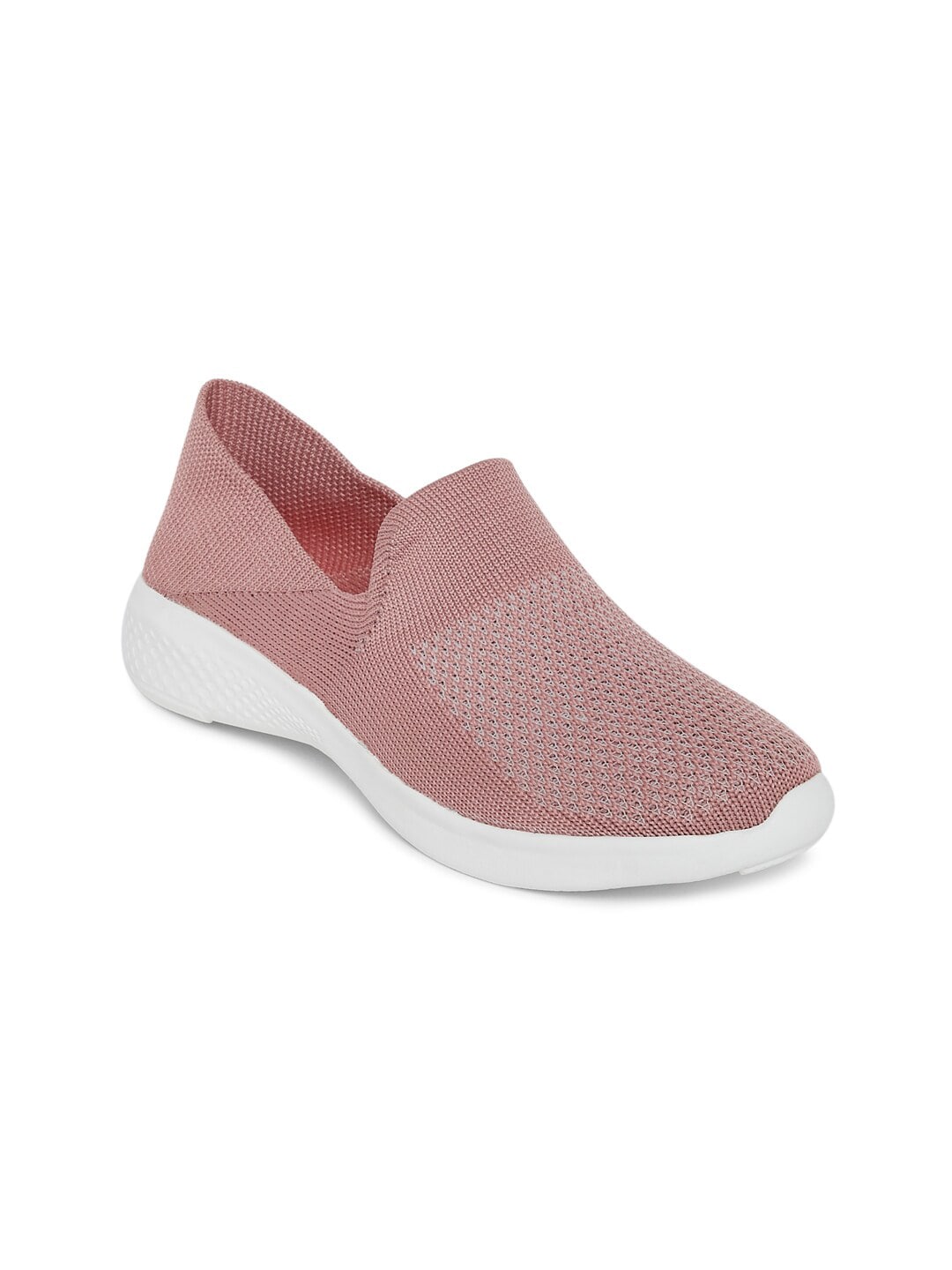 People Women Pink Textile Walking Non-Marking Shoes Price in India