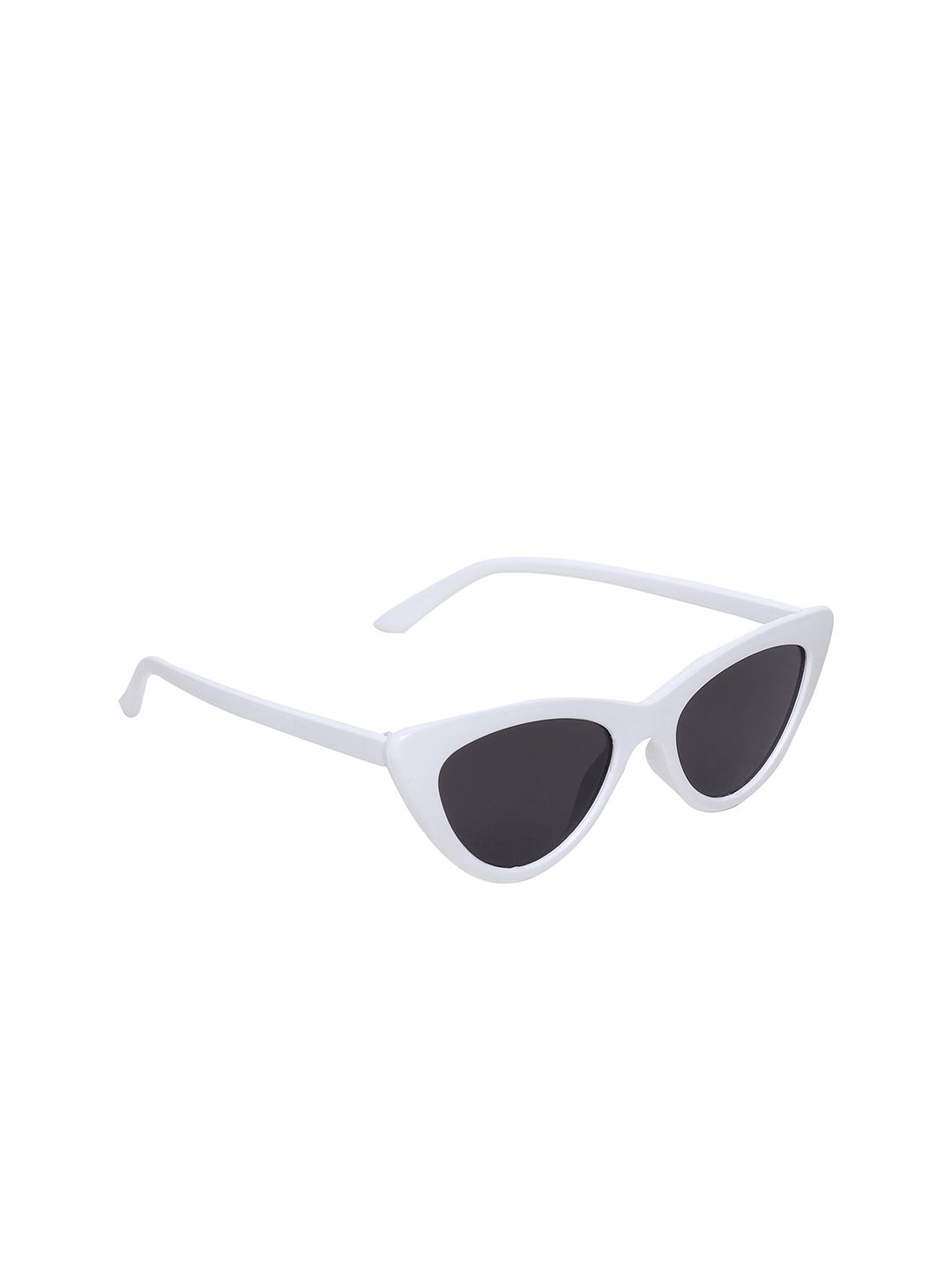 GARTH Unisex Black Lens & White Cateye Sunglasses with UV Protected Lens