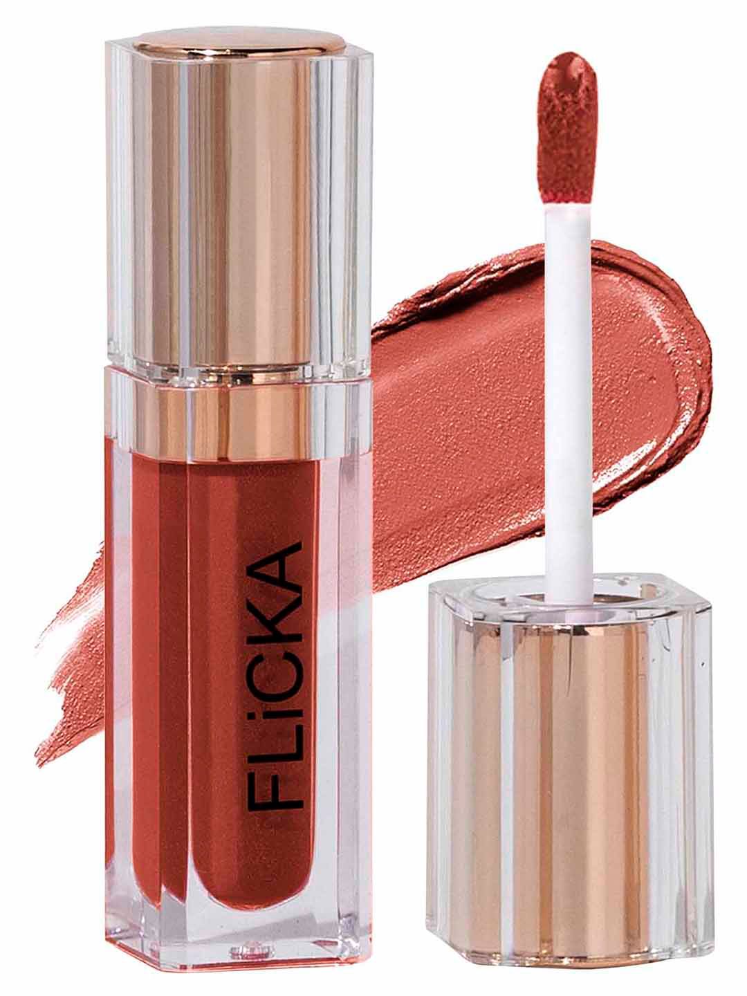 FLiCKA R U Ready Matte Finish liquid Lipstick - Spiced Tea 04 5 ml