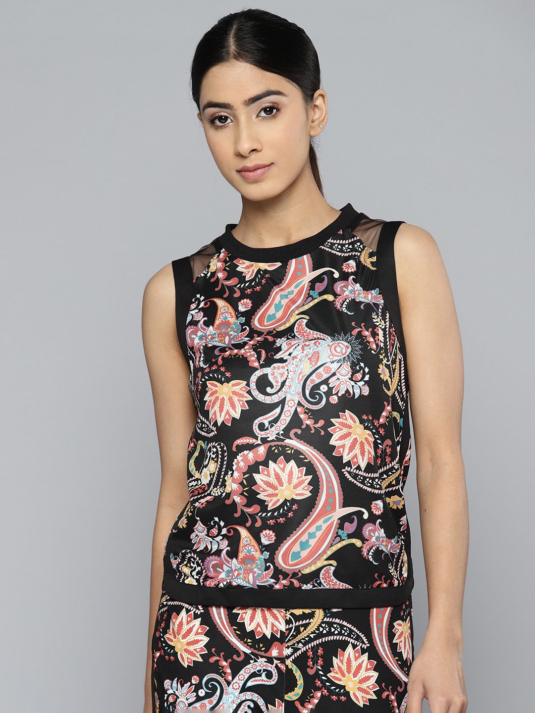 HERE&NOW Ethnic Print Top Price in India