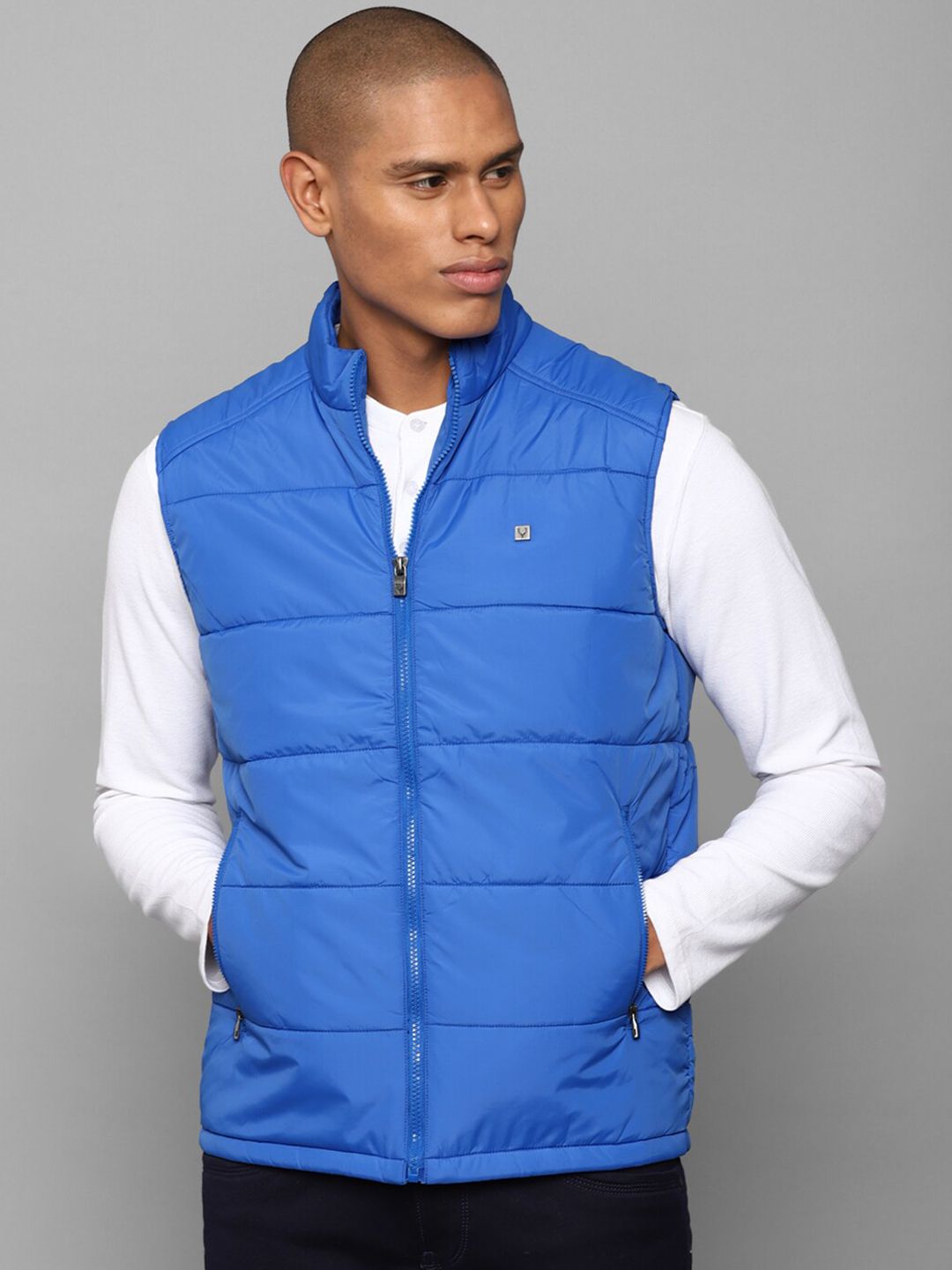 Allen Solly Men Blue Puffer Regular Jacket
