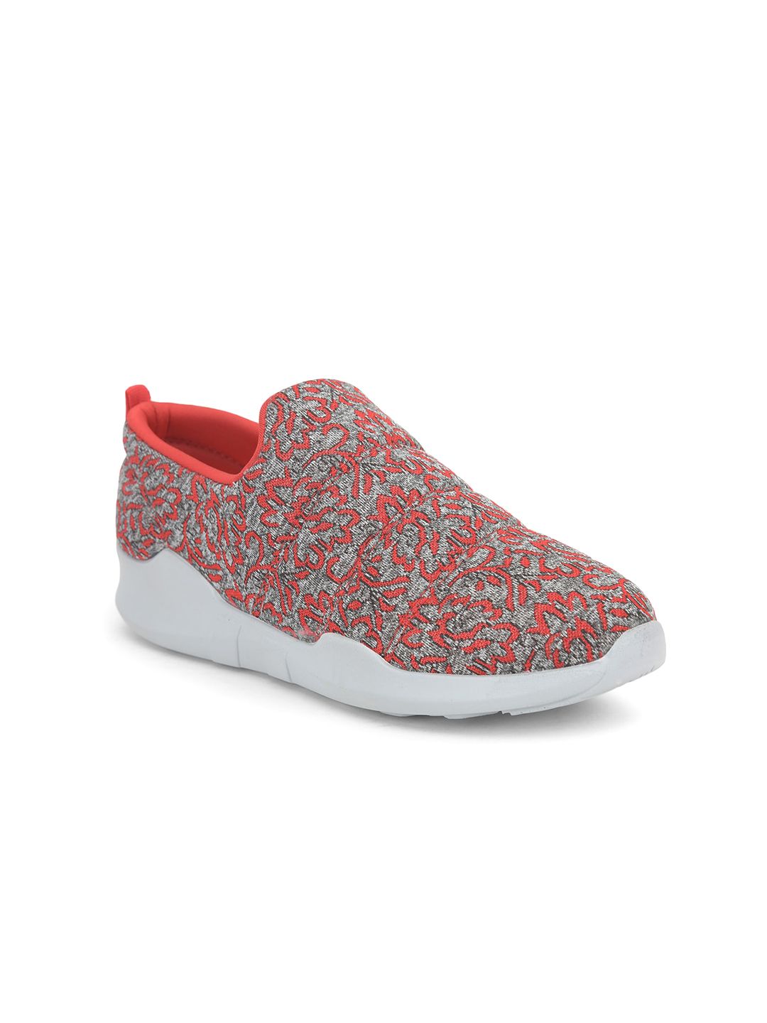 Liberty Women Red Woven Design Slip-On Sneakers Price in India