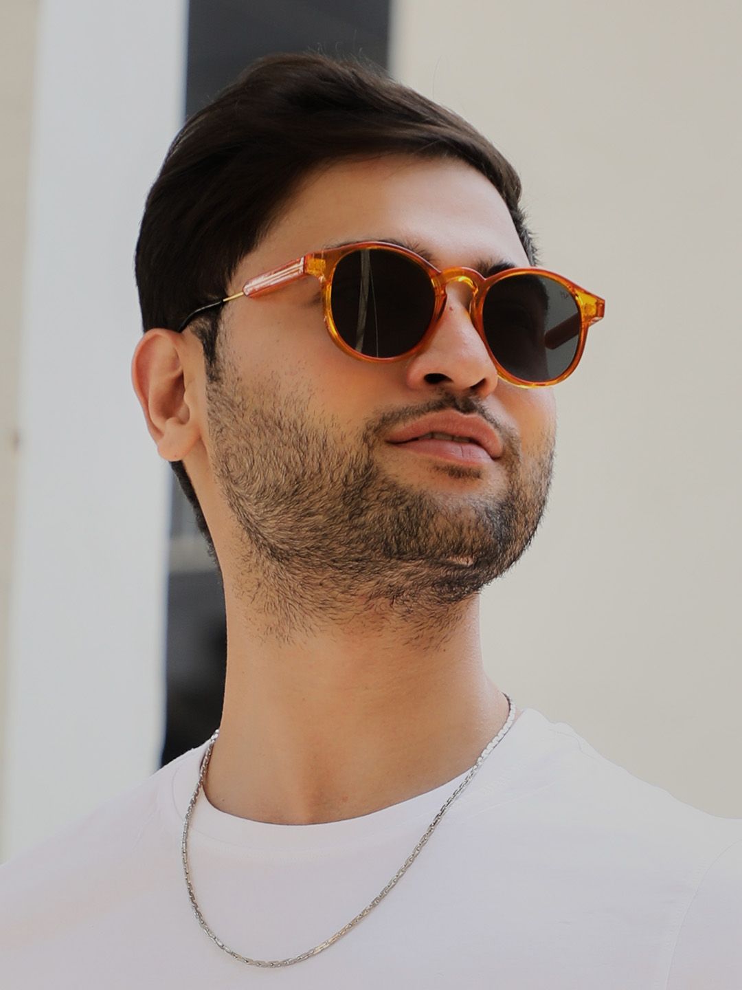 Voyage Unisex Grey Lens & Orange Round Sunglasses with UV Protected Lens - 3185MG3879
