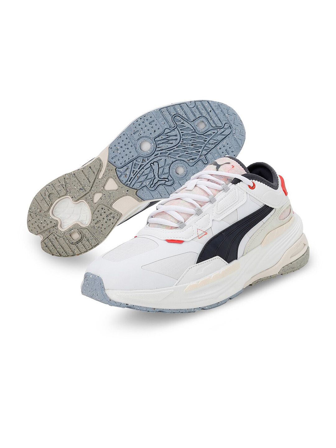 Puma White Extent Nitro Re:Collection Leather Sneakers Price in India