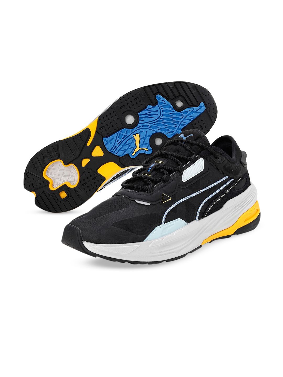 Puma Black Colourblocked Leather Extent Nitro Europa Sneakers Price in India