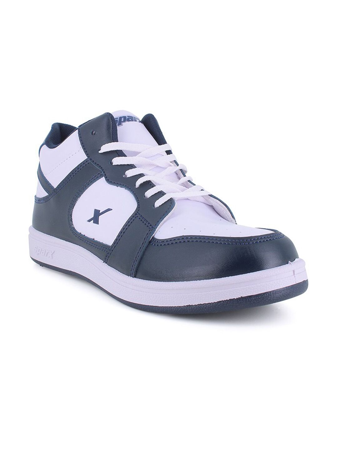 Sparx Men Navy Blue & White Colourblocked Sneakers