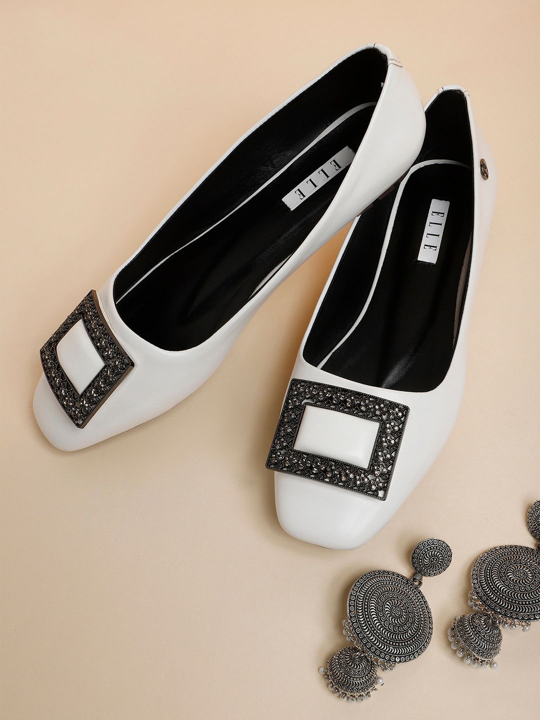 ELLE Women White Ballerinas Flats