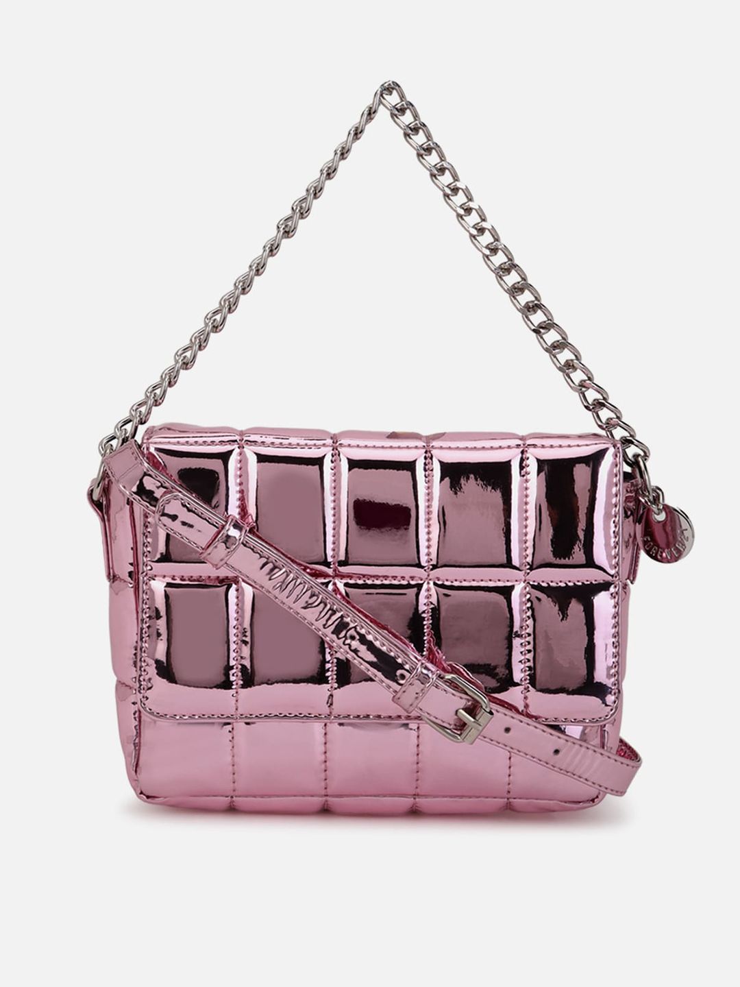 FOREVER 21 Pink PU Structured Sling Bag with Quilted Price History