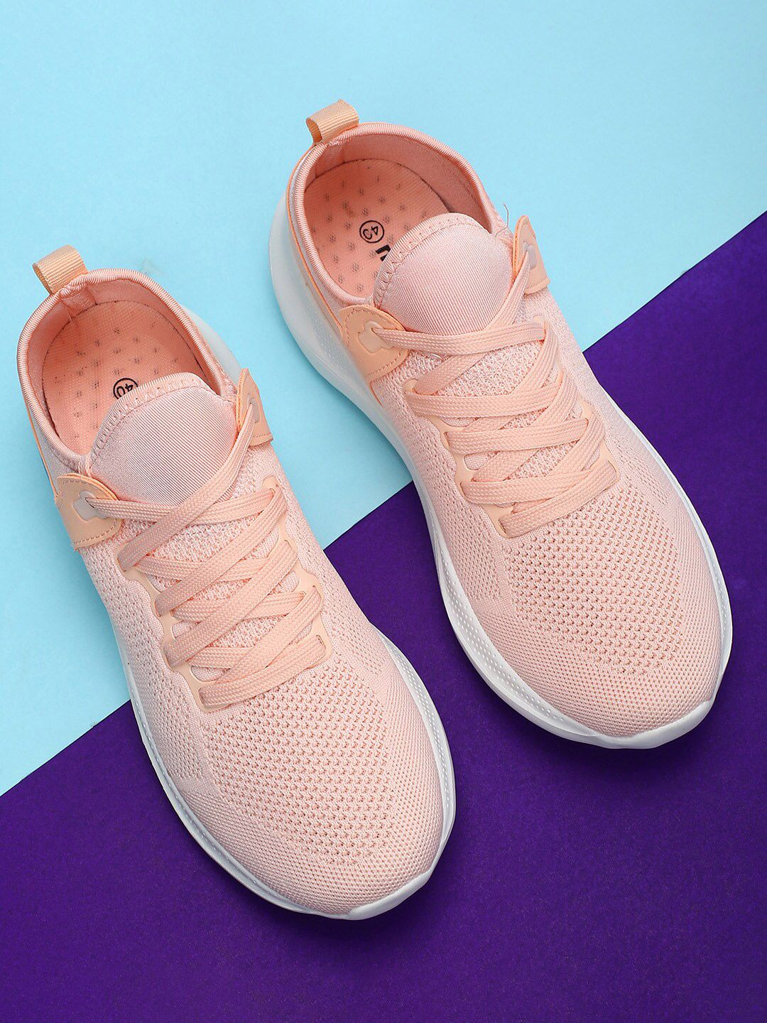 max Women Peach-Coloured Running Non-Marking Shoes Price in India