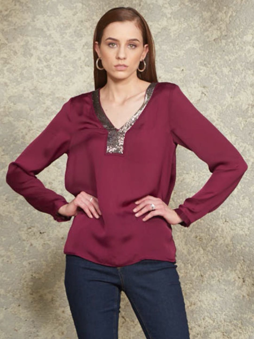 Style Island Regular Fit Sequined Top Price in India