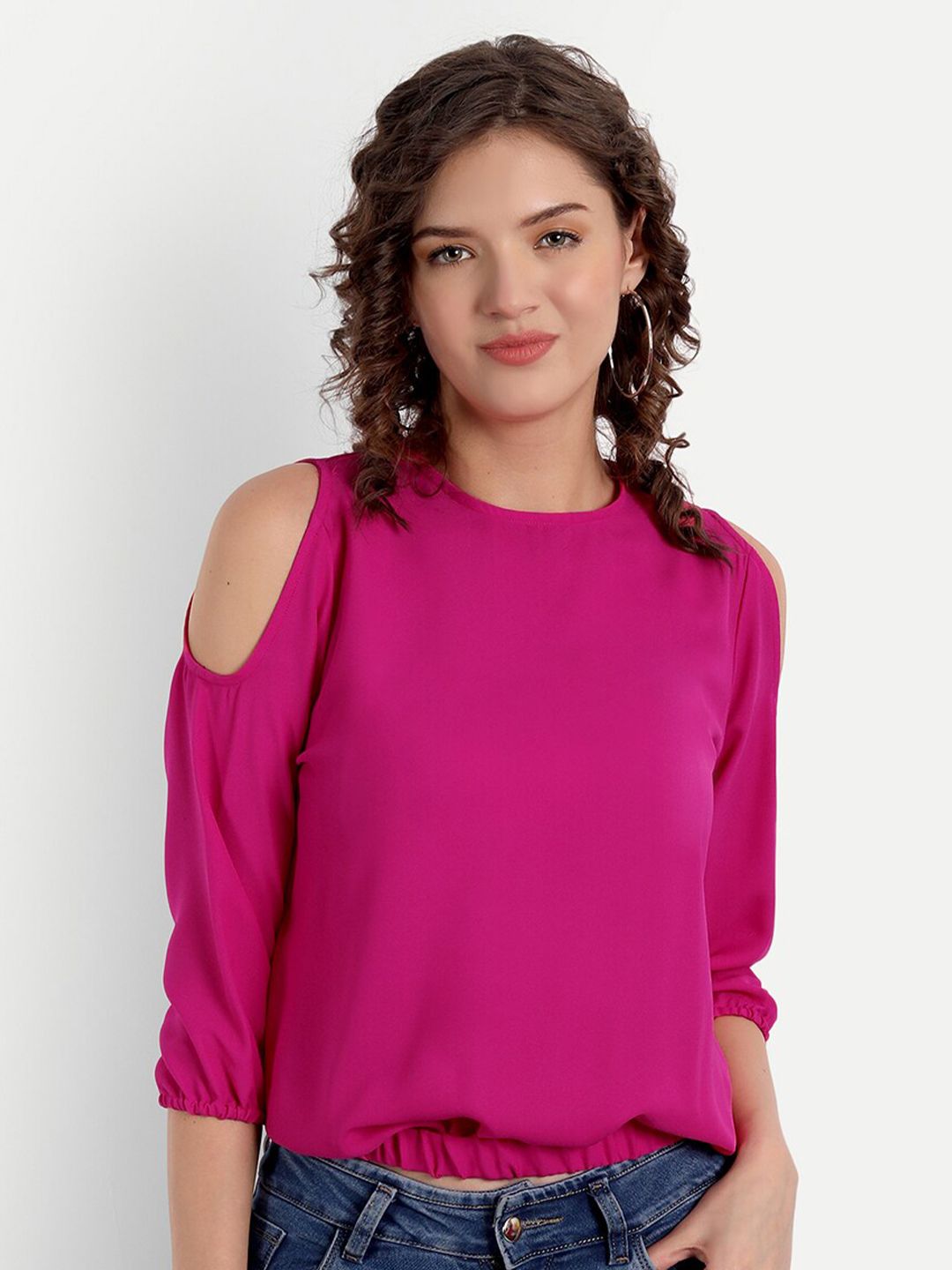 PARASSIO CLOTHINGS Pink Georgette Top Price in India