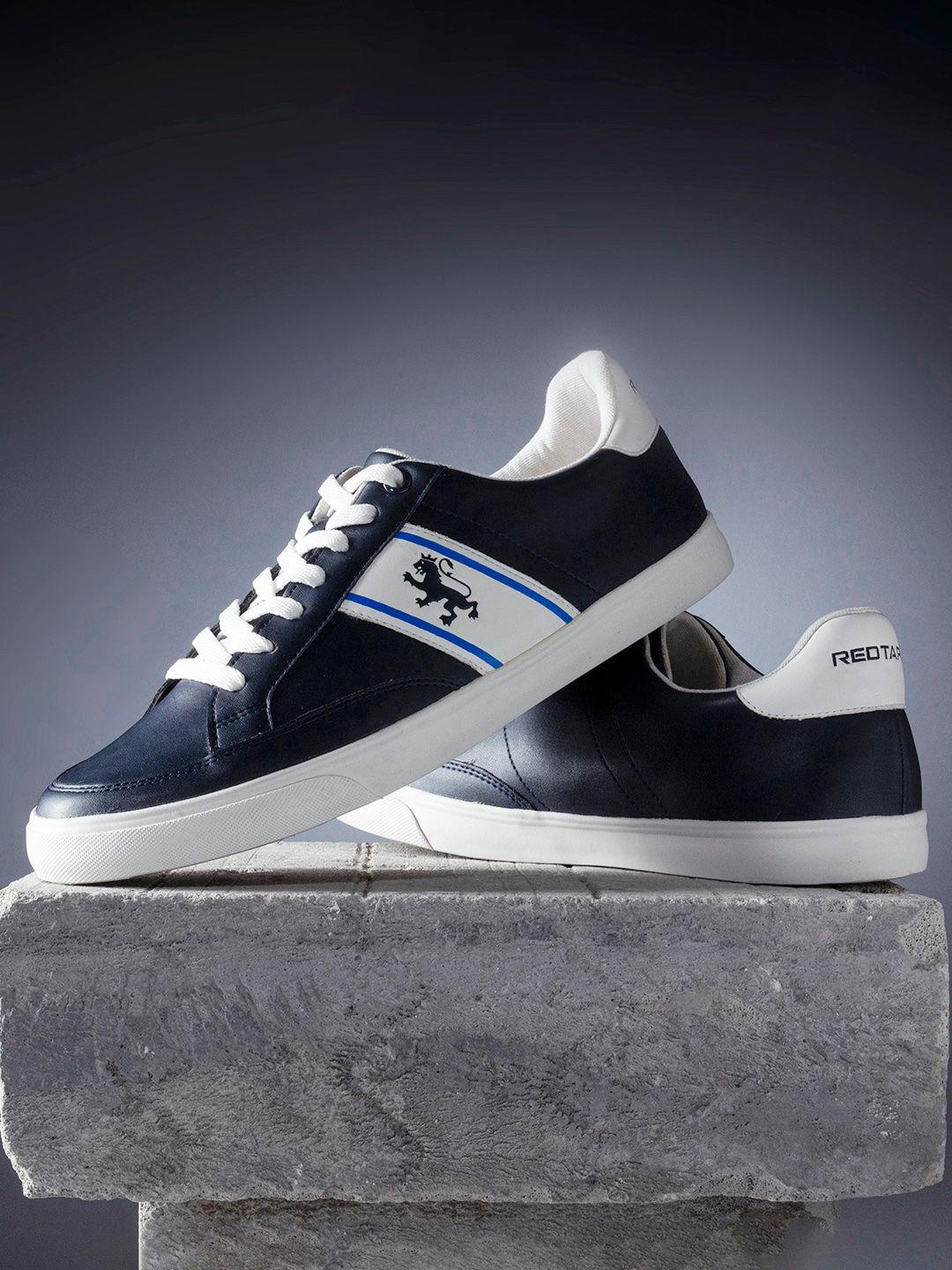 Red Tape Women Navy Blue Colourblocked PU Sneakers Price in India