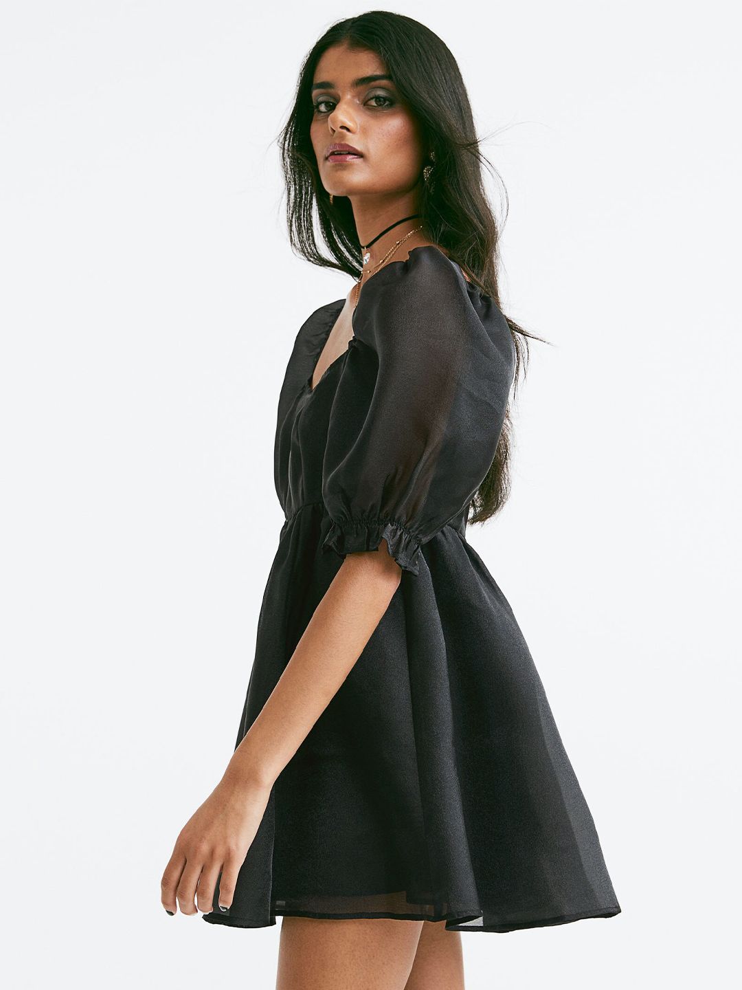 h&m black babydoll dress COPERNI main image 1