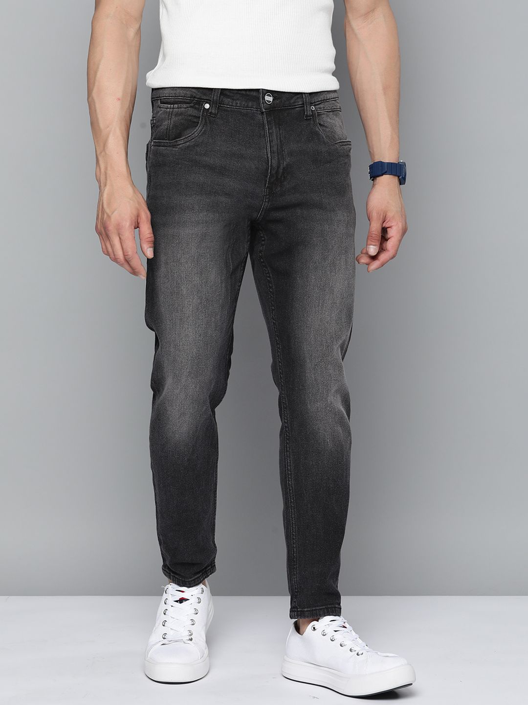 Mast & Harbour Men Carrot Fit Stretchable Jeans