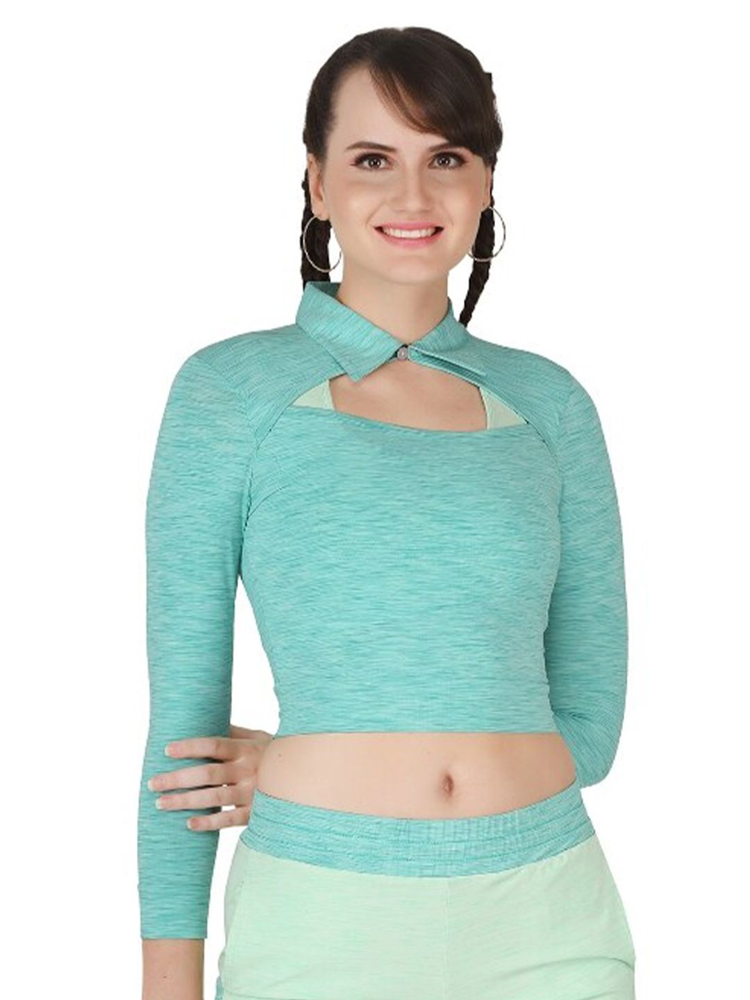 La Aimee Gorgeous Green Solid Top Price in India