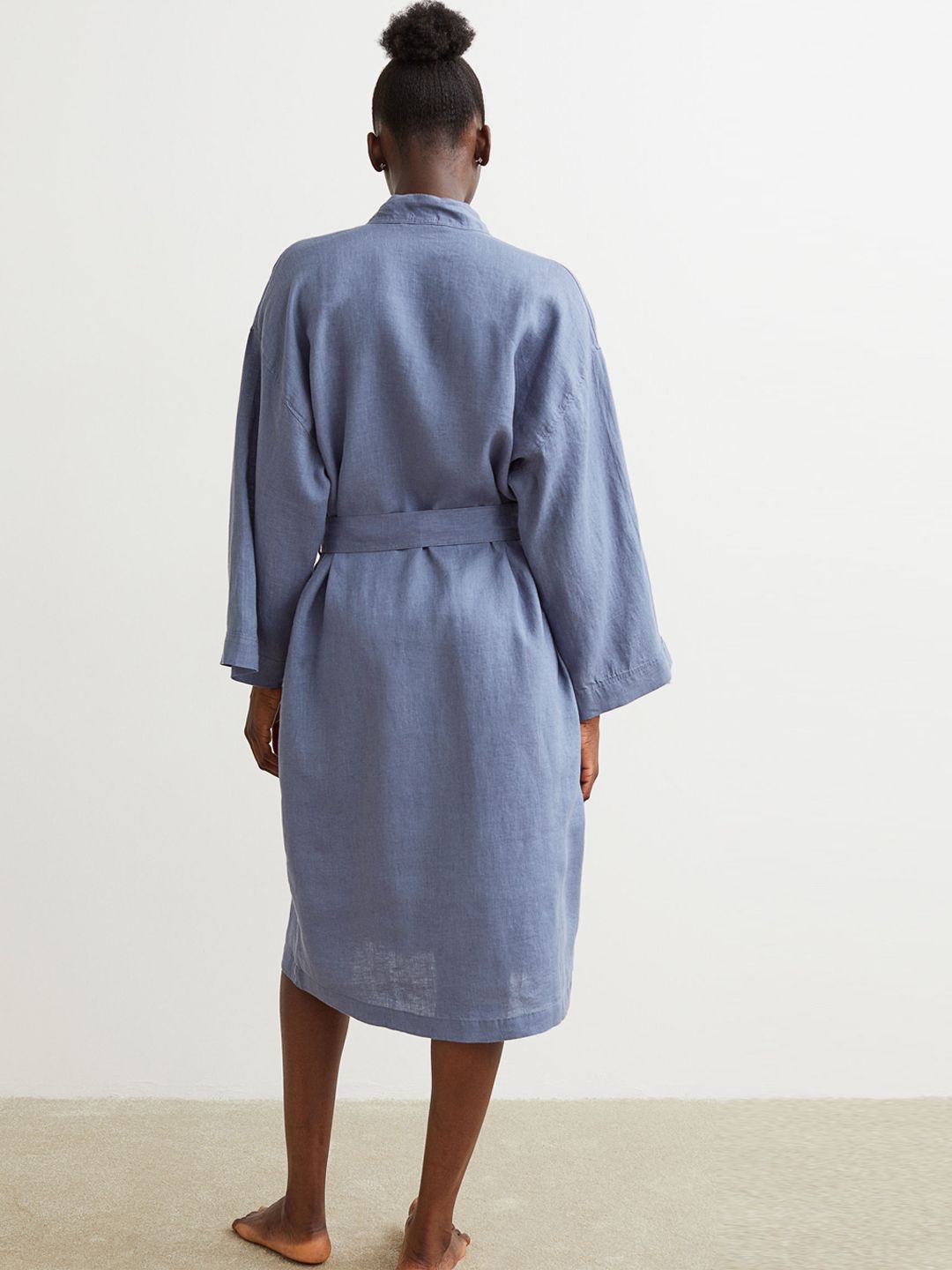 Buy H&M Women Washed linen dressing gown - Robe for Women 20606916 | Myntra