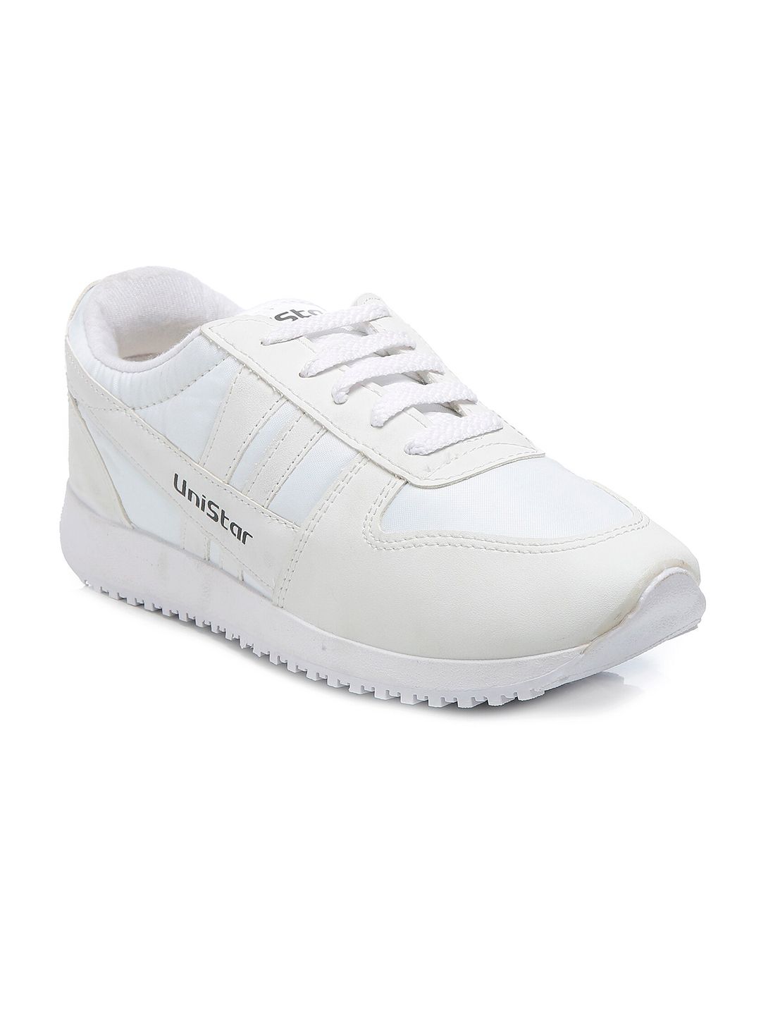 UNISTAR Men White Air Lace-Up Running Non-Marking Shoes