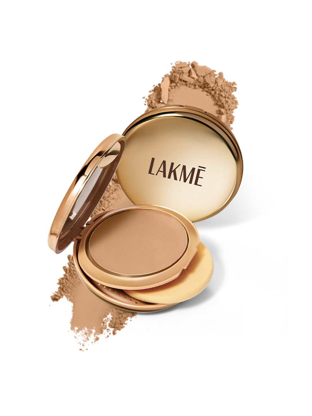 Lakme 9to5 Unreal Dual Cover Pressed Powder,  2 In 1 Compact + Foundation, 20 Nude,9g