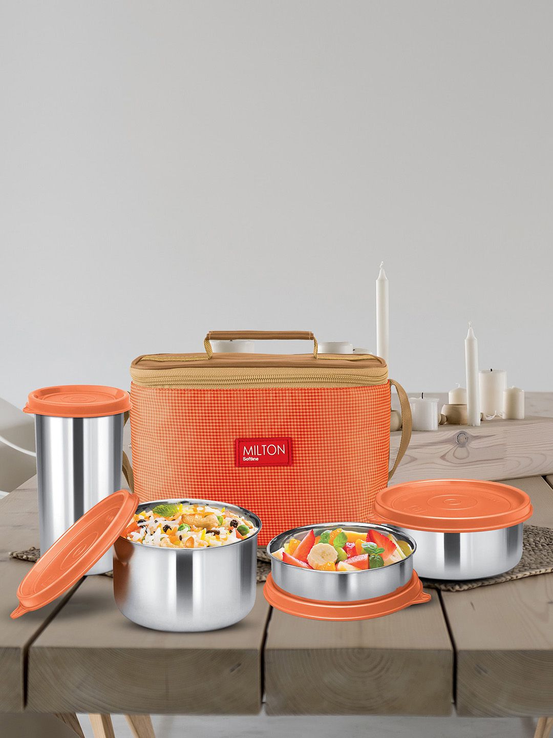 Buy Milton Delicious Combo Grey Set of 4 Stainless Steel Insulated