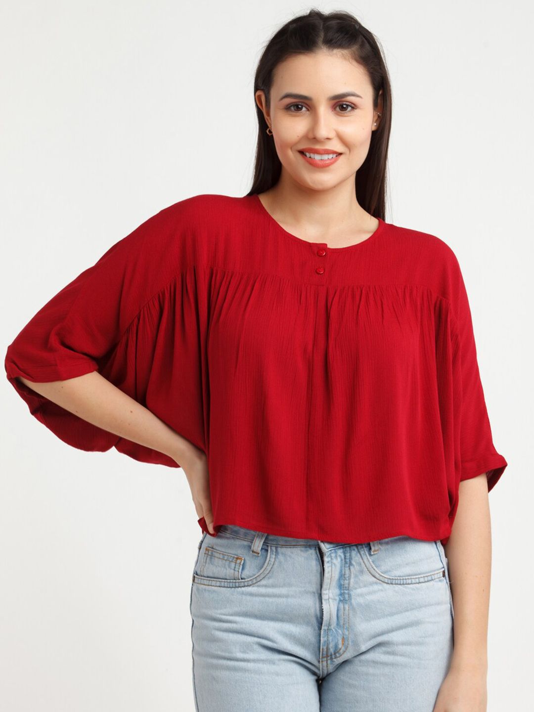 Zink London Maroon Cape Top Price in India