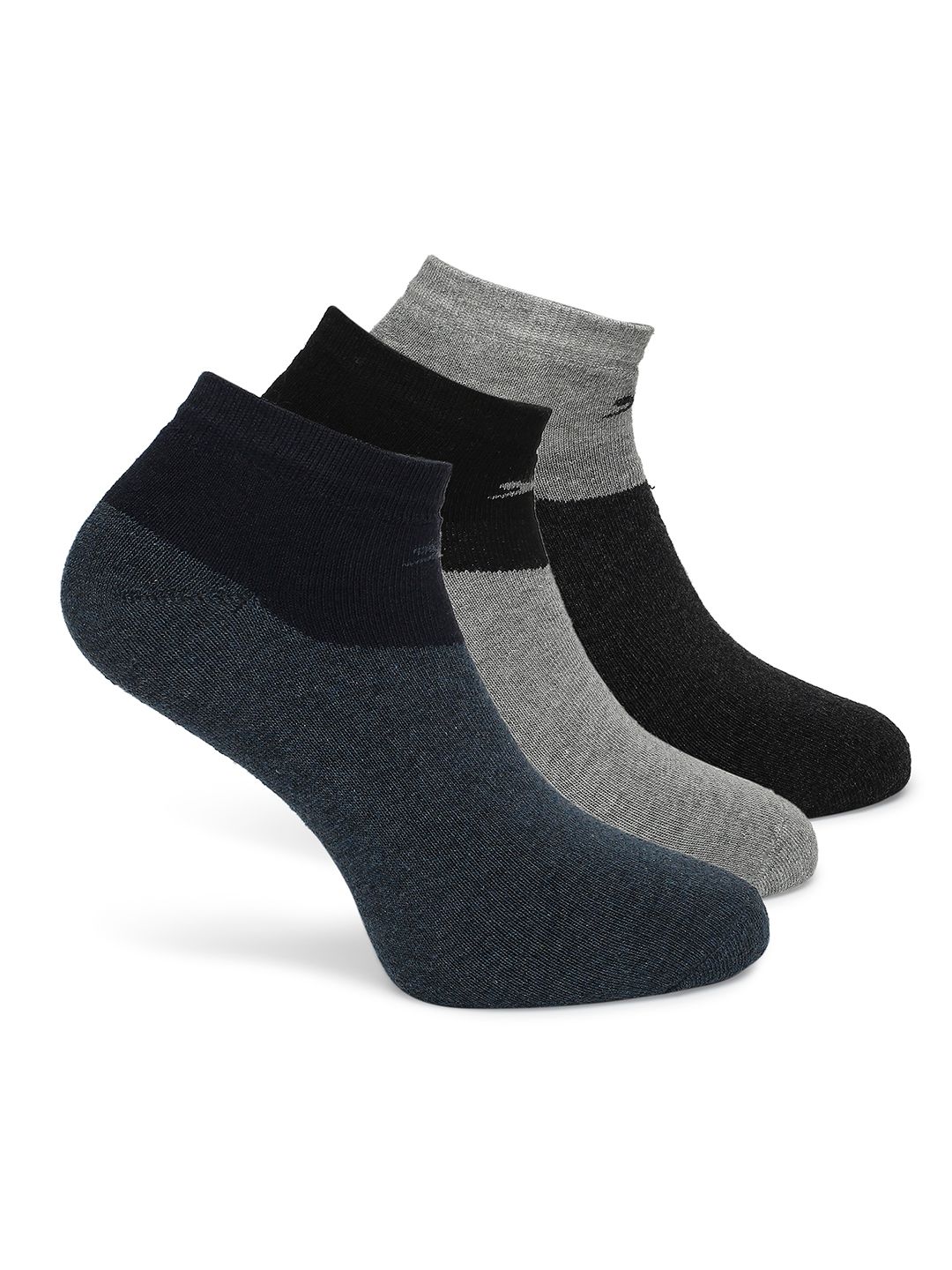 Black Panther Pack Of 3 Colour-Blocked Cotton Ankle-Length Socks