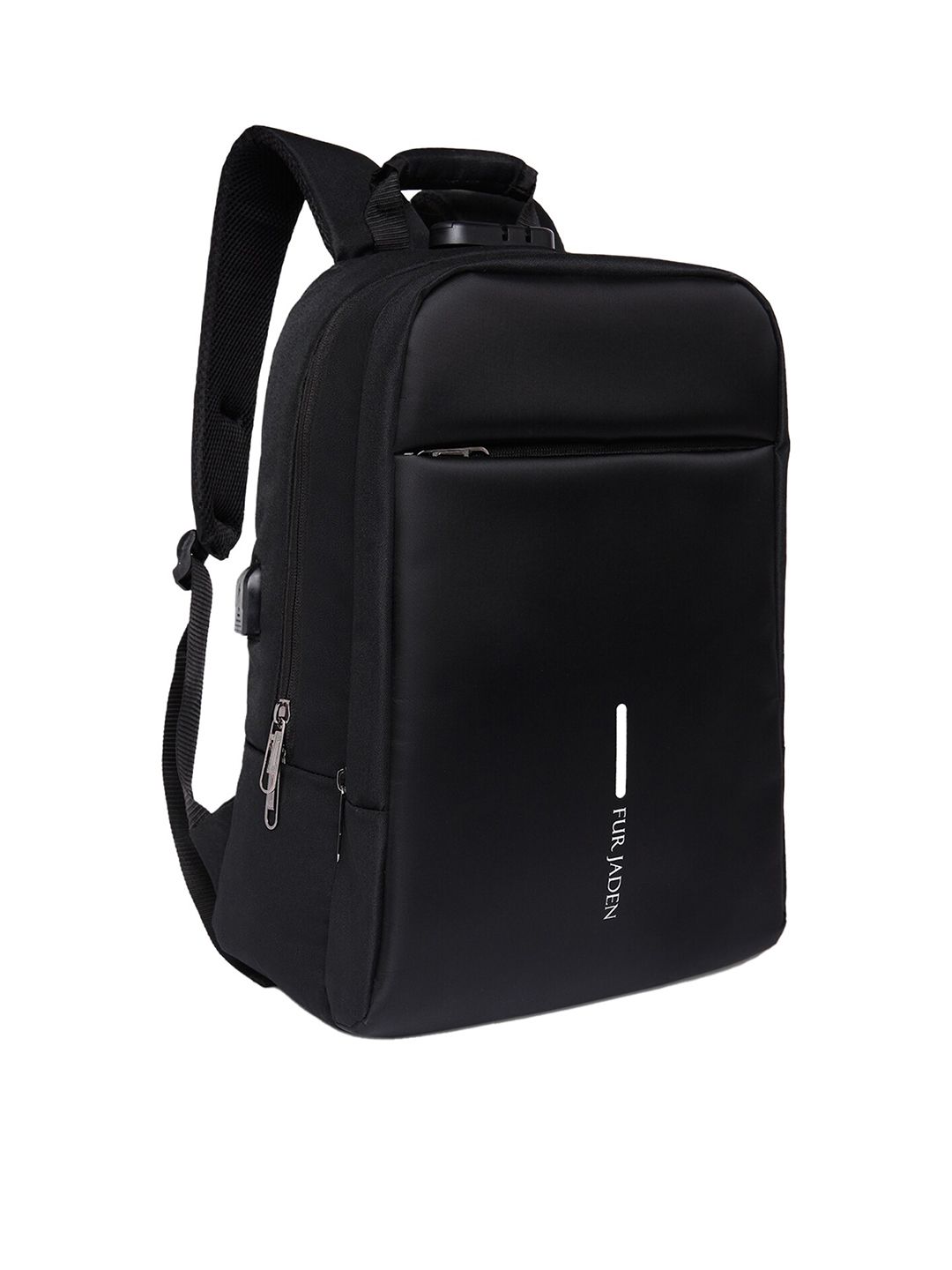 Buy FUR JADEN Unisex Black Anti Theft Number Lock Backpack - 20L