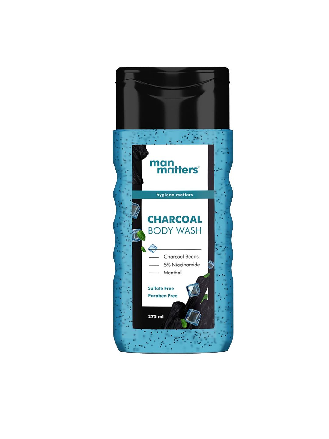 Man Matters Charcoal Body Wash-5% Niacinamide - Instant Cooling & Odor Protection - 250ml