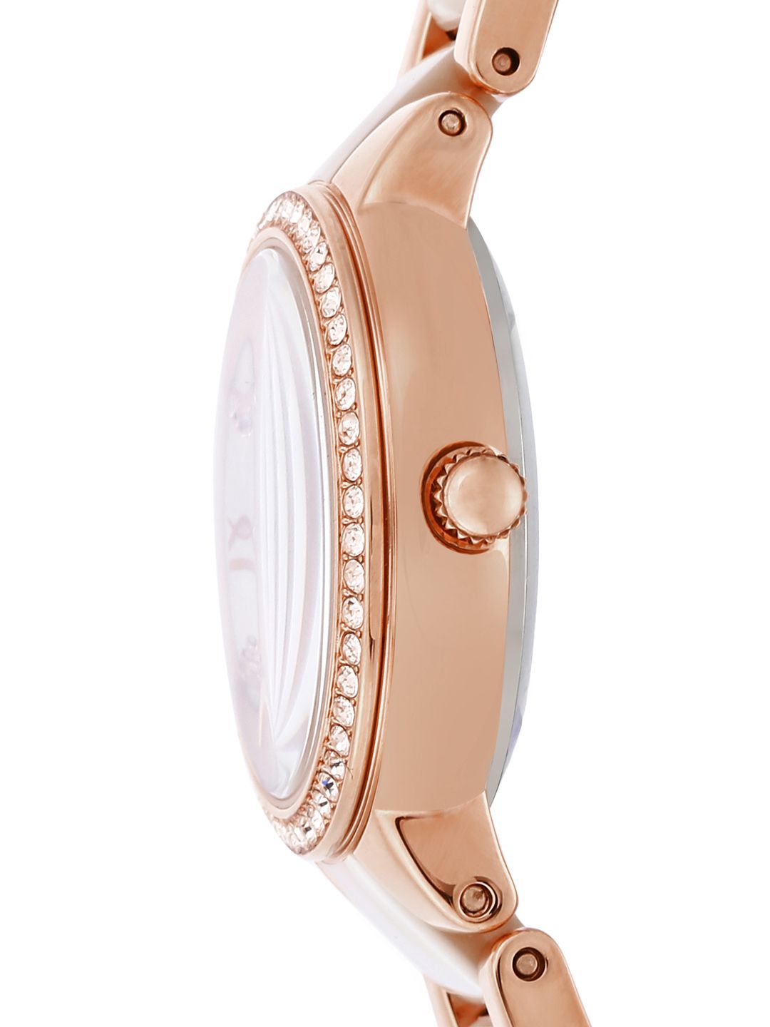 Cream-Coloured Mother of Pearl Dial & Multicoloured Bracelet Style Straps Analogue Watch