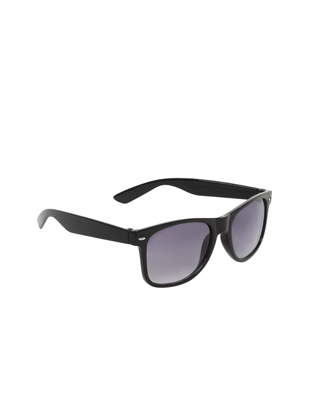 GARTH Unisex Grey Lens & Black Wayfarer Sunglasses with UV Protected Lens