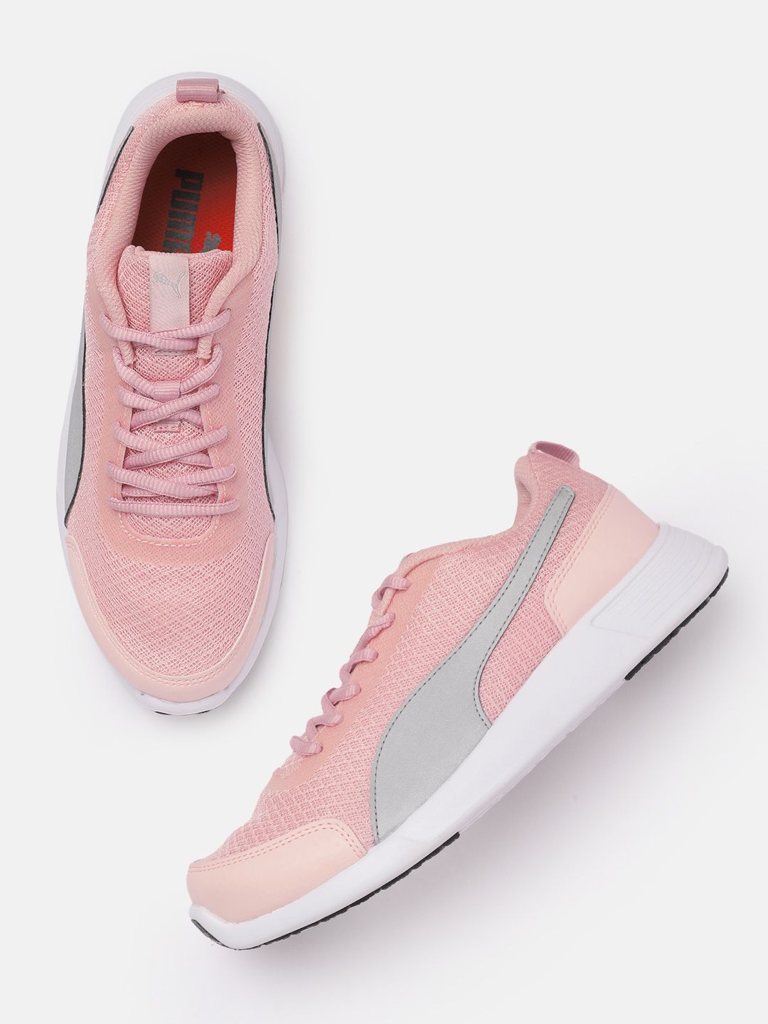 Puma Women Pink Harper Woven Design Sneakers Price in India