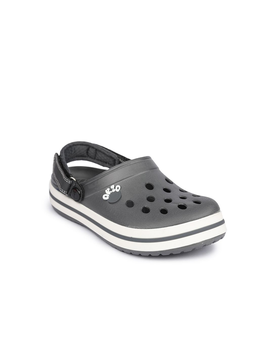 ABROS Men Grey Solid Rubber Clogs