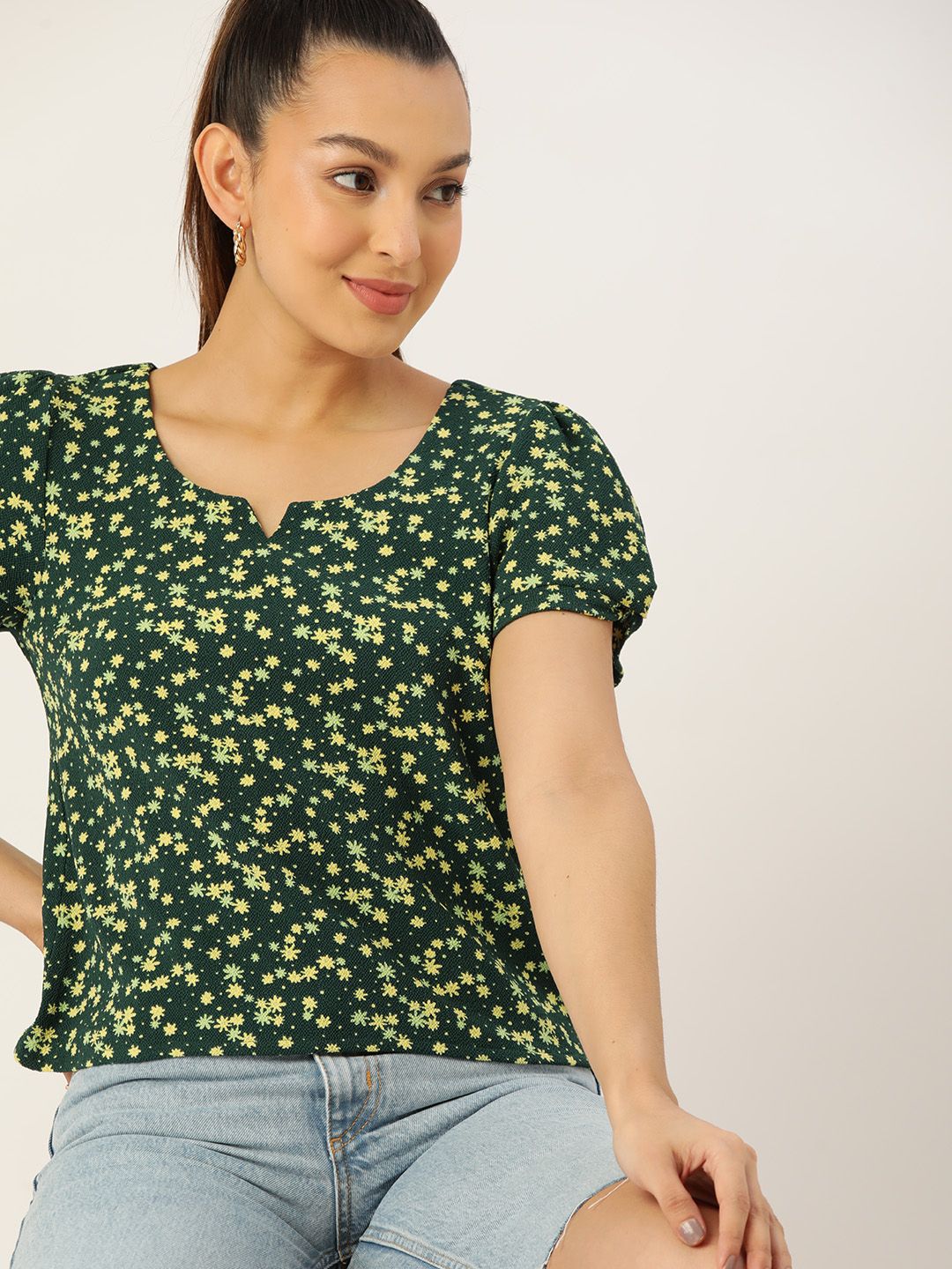 DressBerry Floral Print Top Price in India