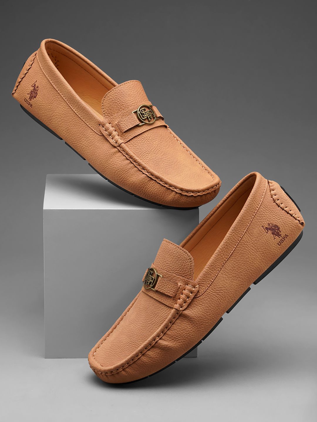 U S Polo Assn Men Tan Loafers