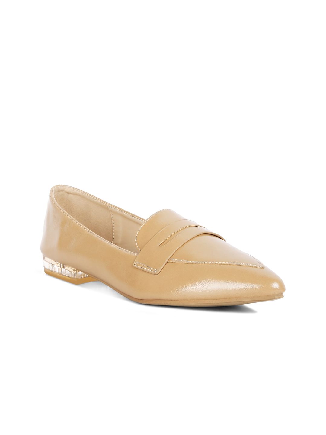 London Rag Women Beige PU Loafers Price in India