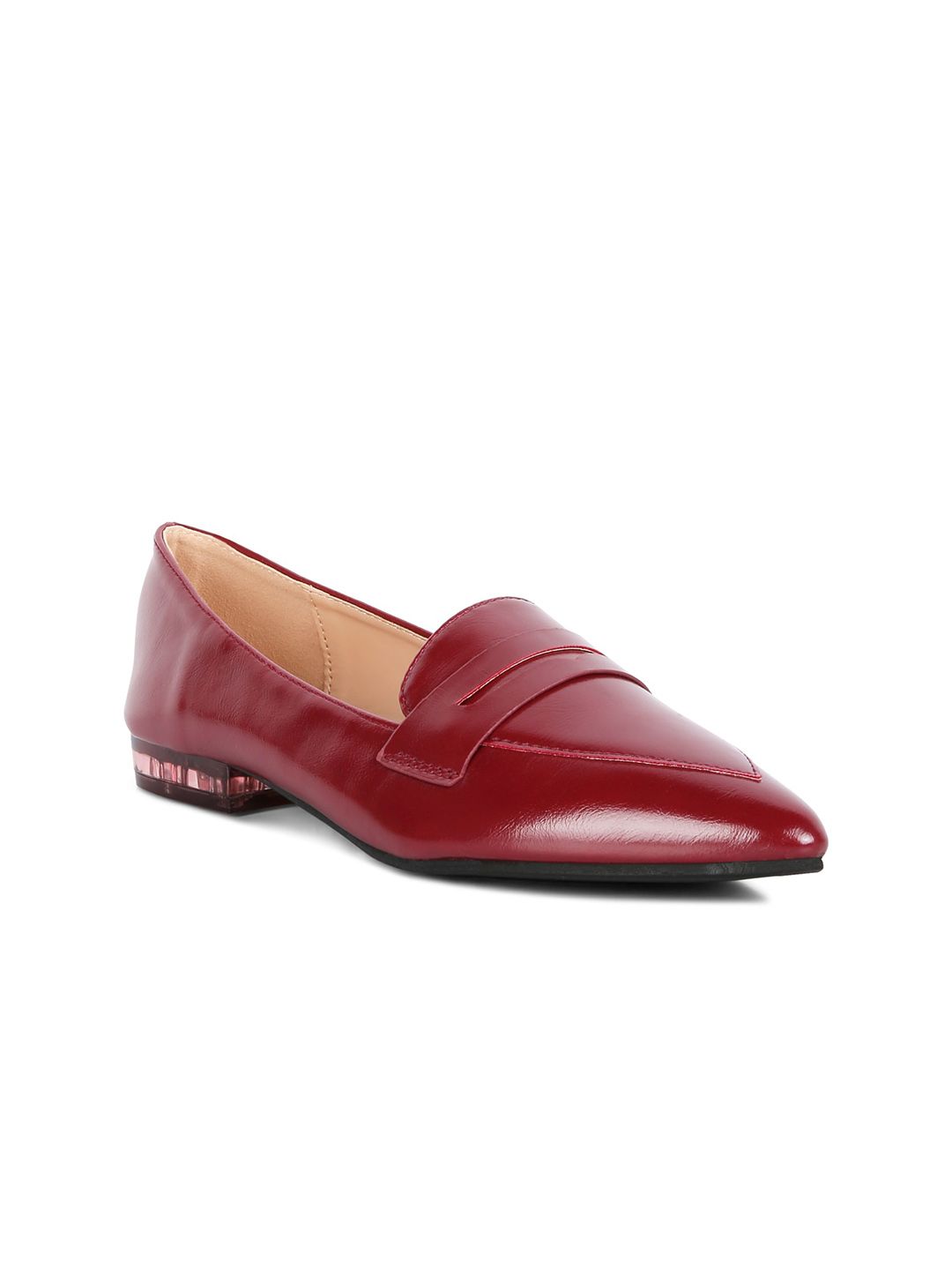 London Rag Women Red PU Loafers Price in India