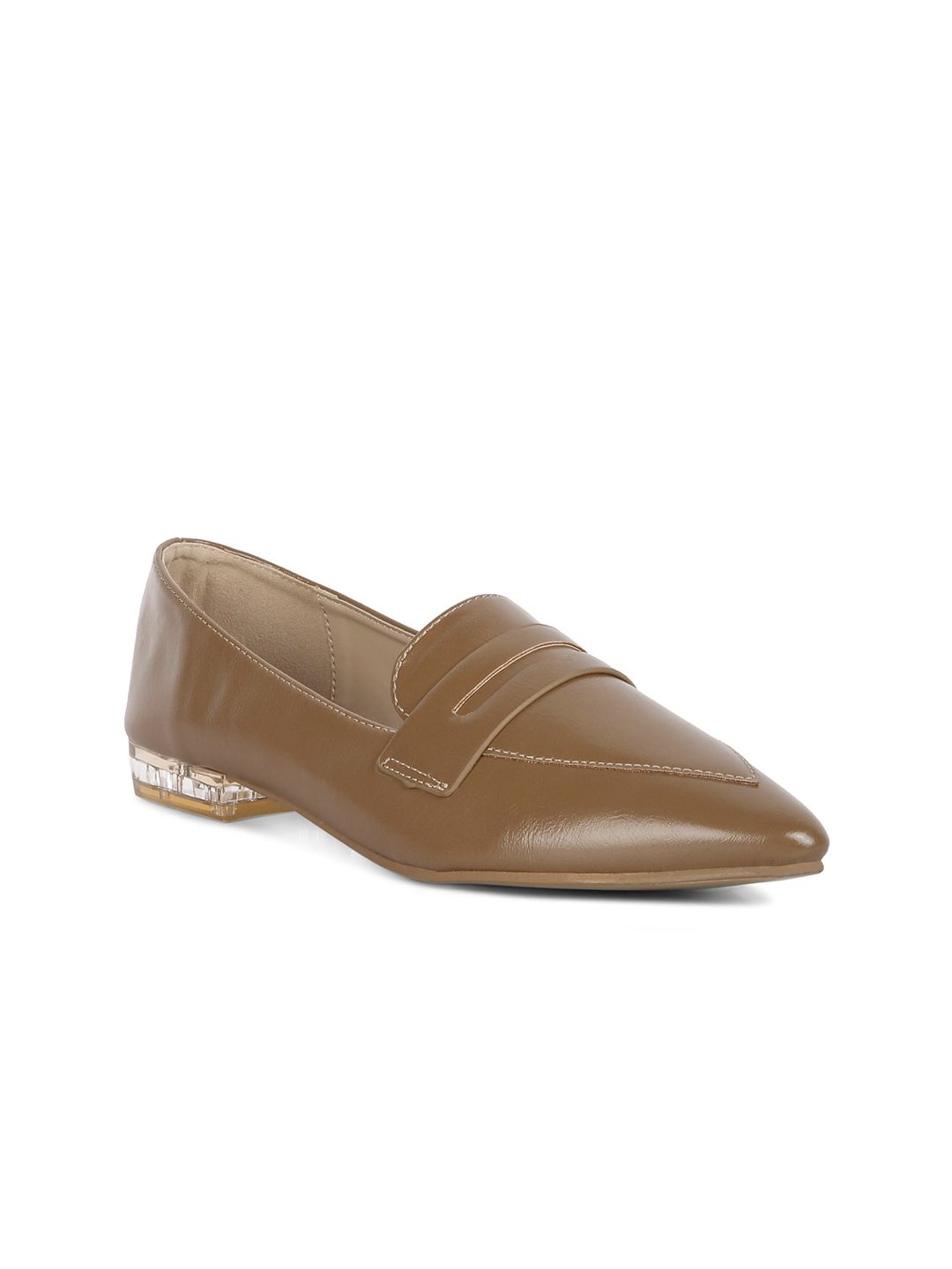 London Rag Women Taupe PU Loafers Price in India