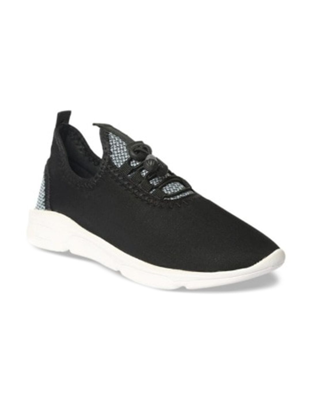 WOMENS BERRY Women Black Woven Design Sneakers Price in India