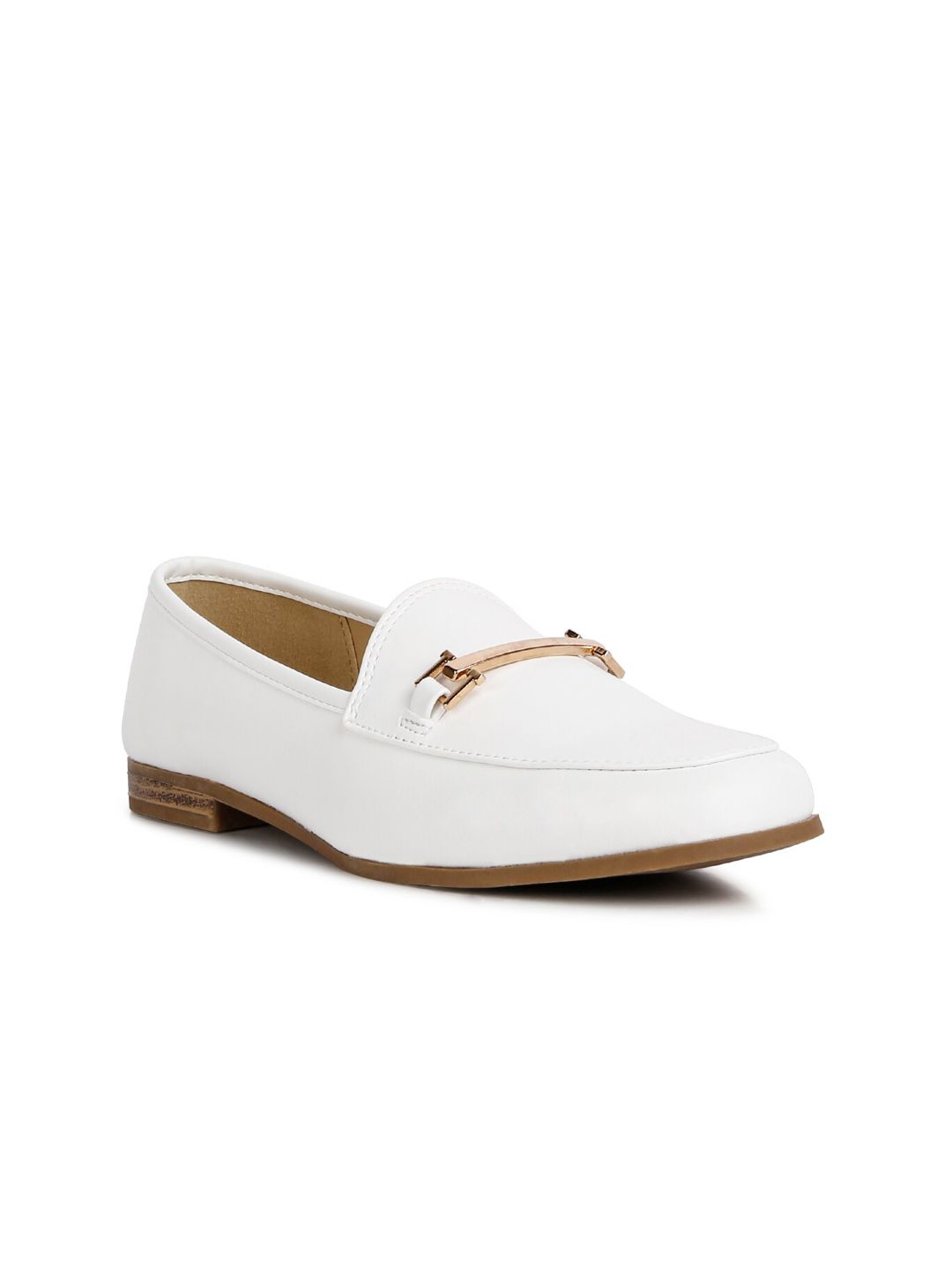 London Rag Women White PU Loafers Price in India