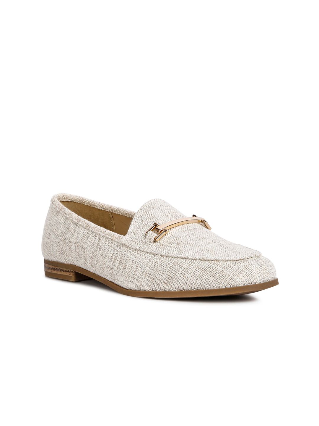 London Rag Women Beige Textured Loafers Price in India