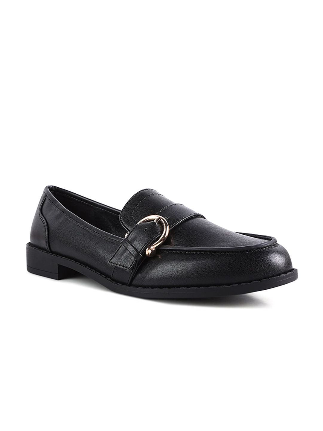 London Rag Women Black PU Slip-On Sneakers Price in India