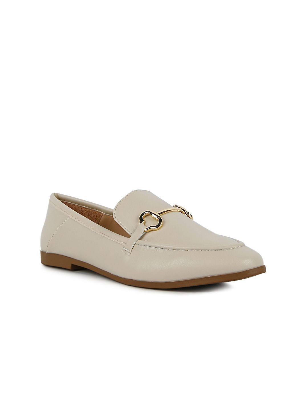 London Rag Women Beige PU Loafers Price in India