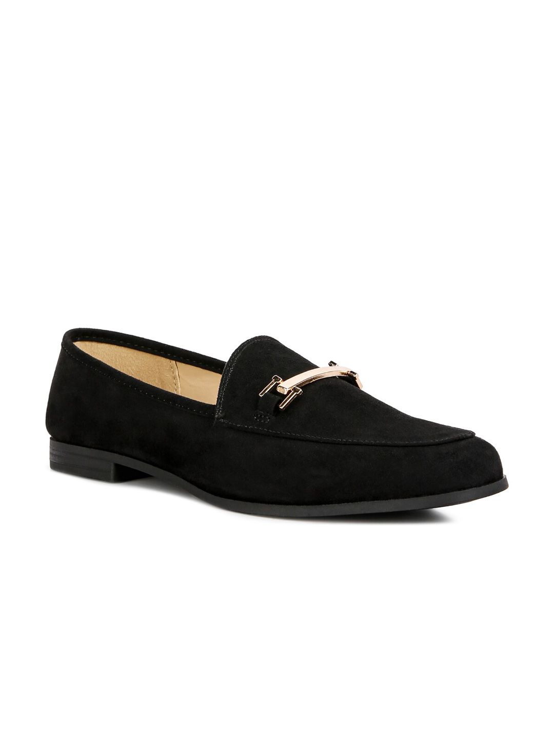London Rag Women Black Suede Loafers Price in India